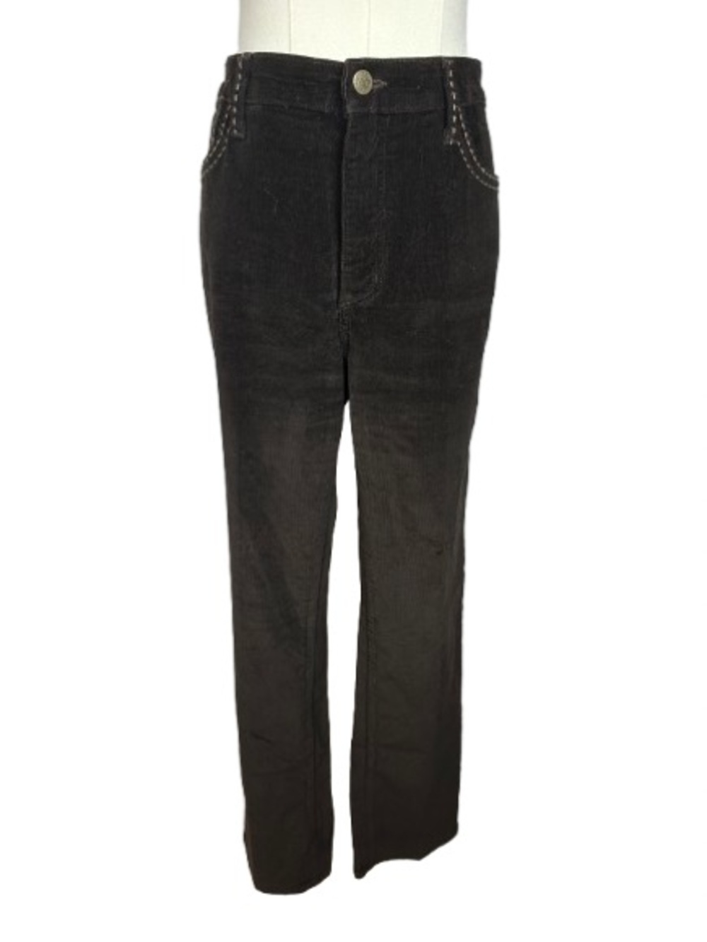NYDJ Women’s Dark Brown  Corduroy Straight-Leg Pants